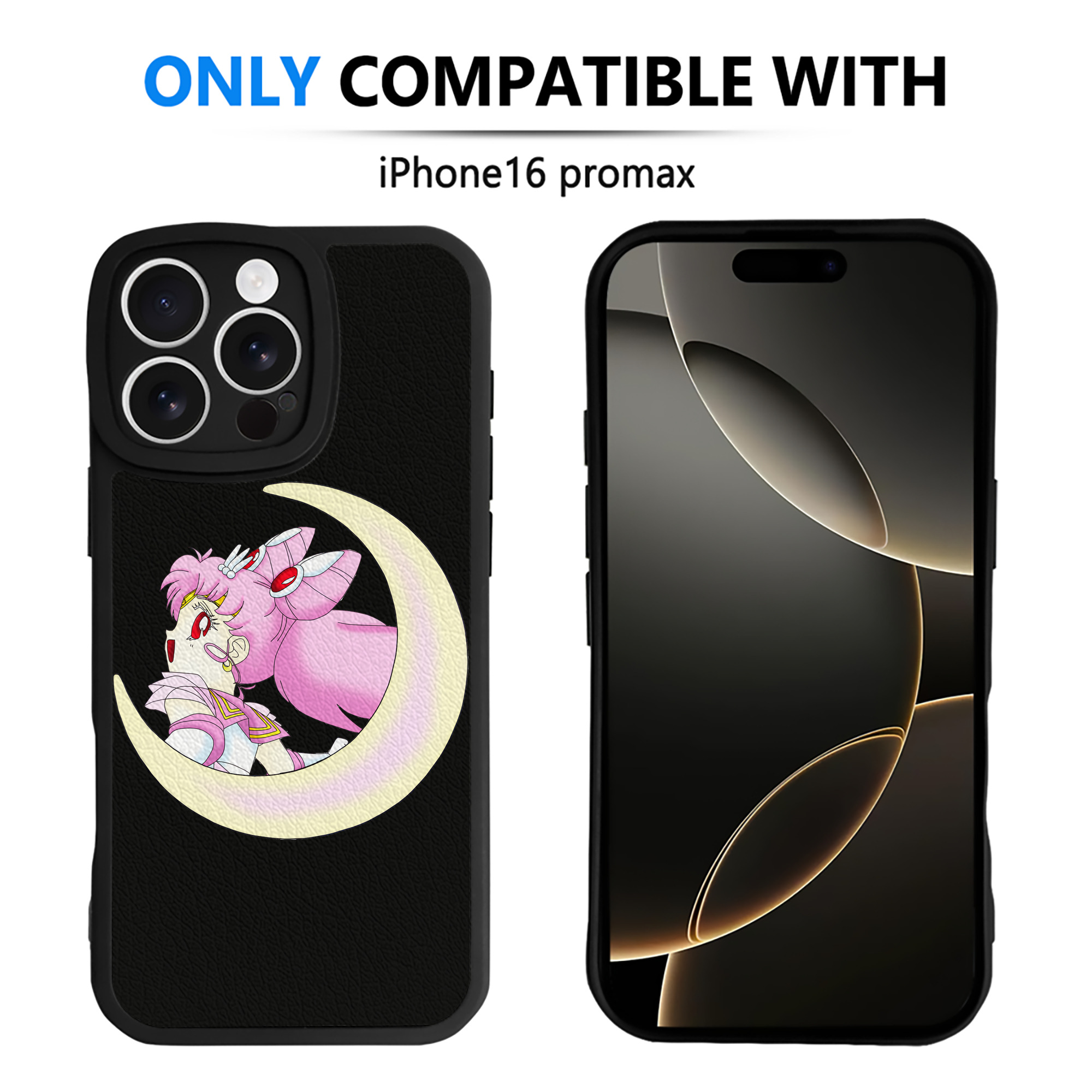 （画像用） 美少女戦士セーラームーン ちびうさ Sailor Moon Chibiusa Tsukino Usagi Small Lady Serenity 【iPhone 16シリーズ対応】シリコンスマホケース（レザー調） 材質：シリコン